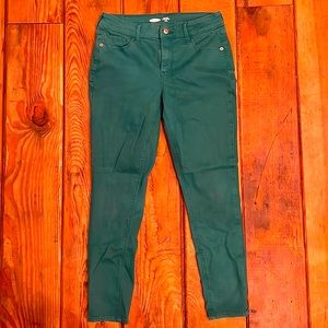 Ankle mid-rise turquoise pants
